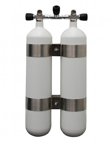 Faber, 2x 7 L / 200 bar leichte Doppelgeräte mit Absperrbrücke 40mm Abstand